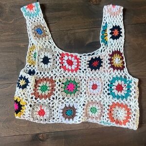 Le Lis crocheted top size small